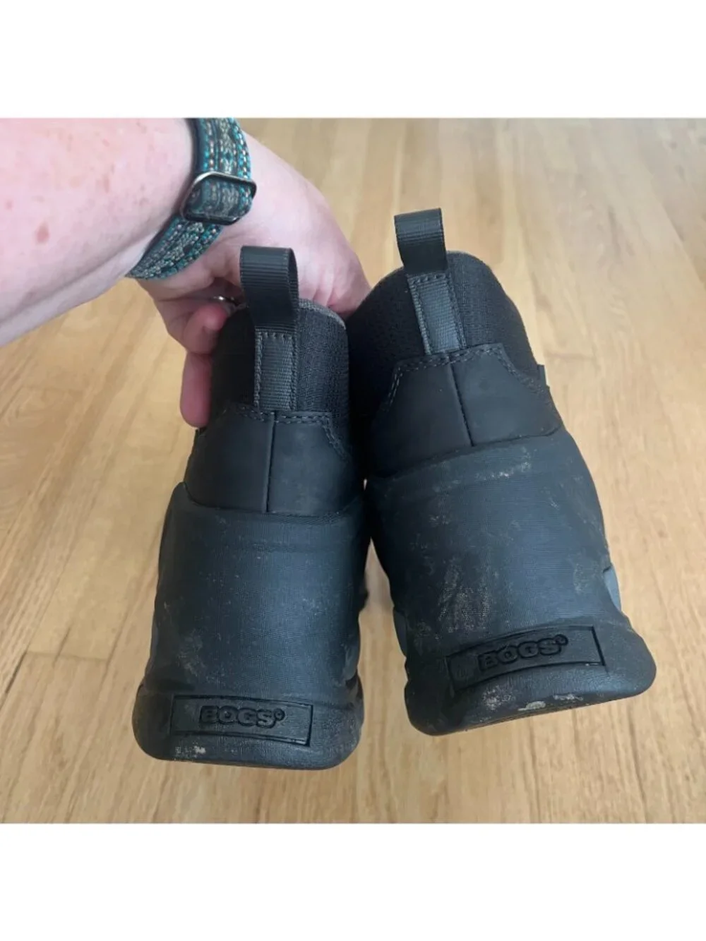 Bogs Foundation Safety Toe Waterproof Black Leather Work Boots Men's Size 12